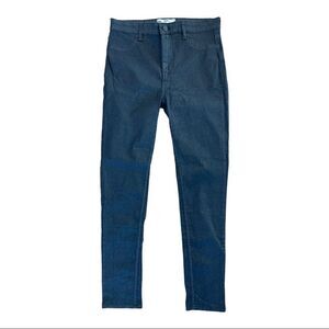 Free People Glitter Skinny Cropped Jeans Women's Size 28 Sparkle Blue Modern